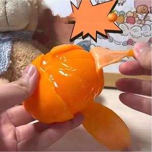 Squishy Kawaii Tangerine TPR <b>Material</b> Fidget Squishies Slow Rising Stress Relief Squeeze Toys for Ages 14+ Unisex Work <b>Study</b> - Product Image 1
