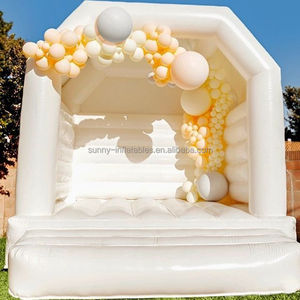 Château gonflable blanc pour mariage, fête en plein air, enfants et adultes, château gonflable pour mariage, toboggan combiné avec <span class=keywords><strong>ballon</strong></span> - Product Image 2