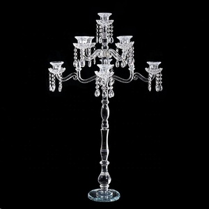 Candelabro in <span class=keywords><strong>Cristallo</strong></span> a 9 Bracci per Matrimoni, <span class=keywords><strong>Centrotavola</strong></span> Nuziale in Vendita - Product Image 4