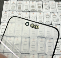 Novecel Verre + OCA + Anneau en éponge photosensible pour réparation d'écran tactile LCD iPhone 18 18Pro 15 17Pro Plus Pro Max 16 17 16promax