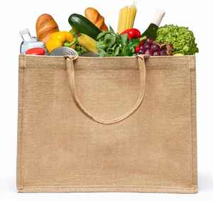 Wholesale Large Capacity Strong Tote Kit Sack <b>Shopping</b> Jute Bags China - Product Image 2