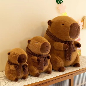 Más vendido: Juguete de peluche de visón feo-adorable, bufanda, muñeco, gorro de cumpleaños, animal de peluche divertido, capibara de peluche con mocos - Product Image 3