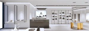 Diseño de Interiores de Tienda de Bolsos de Moda, Diseño de Exhibición de Bolsos de Cuero de Lujo Personalizados, Diseño de <span class=keywords><strong>Boutique</strong></span> Minorista, Diseño de Interiores 3D de Tienda de Bolsos - Product Image 6