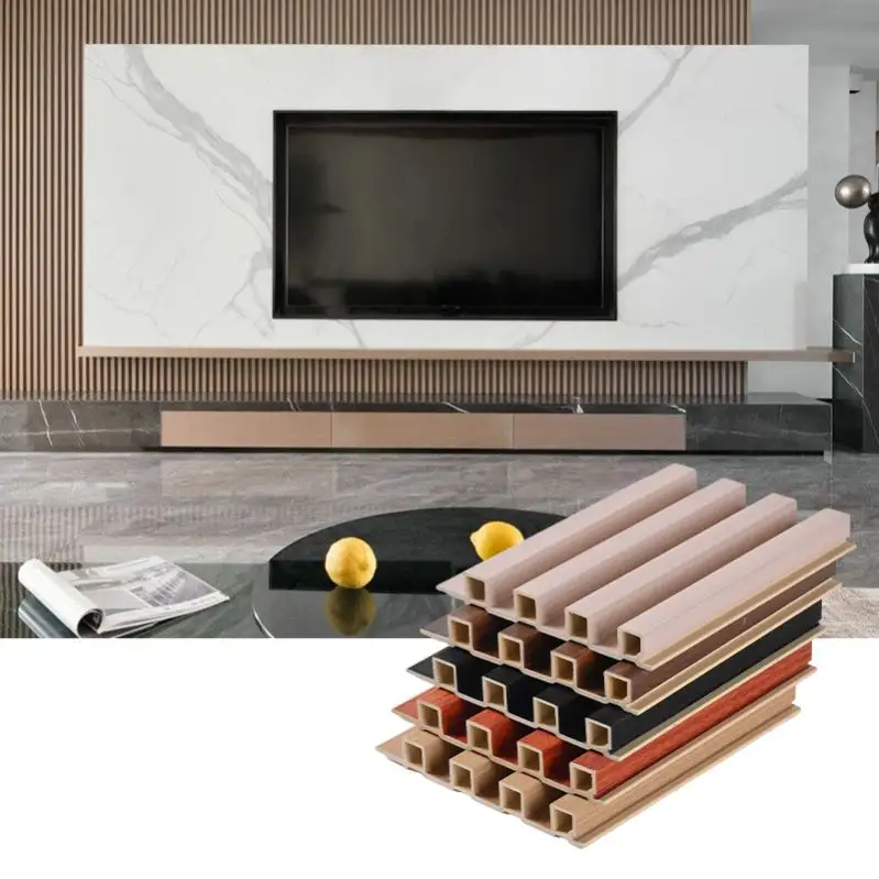 Glanzoberfläche wasserdichtes Interieur WPC-Wandpaneel Holz-Kunststoff-Verbundwerkstoff-Wandplatten Platten 160 * 24 mm
