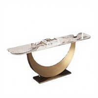 Table console en métal moderne et simple de style nordique pour salon, chambre, couloir, porche d'appartement ou d'hôtel, facile à nettoyer, mobilier de maison