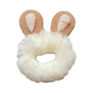 Anello per capelli in peluche con orecchie di coniglio amore autunno e inverno carino in pelle giapponese con muscolatura a sfera, vendite dirette dalla fabbrica - Product Image 5