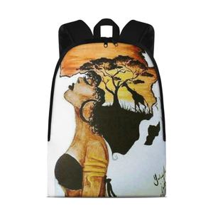 Sac d'école personnalisé pour enfants imprimé pour filles africaines sac à dos d'école sac à dos d'université à fermeture éclair métallique en option sac à dos unisexe pour femme - Product Image 1