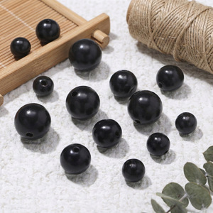 Cuentas de madera de sándalo negro natural, redondas de 6-10mm, para hacer pulseras, accesorios de joyería DIY - Product Image 1