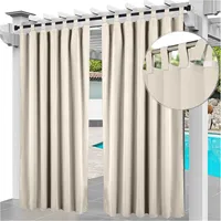 DaiRui Offre Spéciale Pergola Porche avant Extérieur Sun Blocking Blackout Imperméable Top Tab Rideaux