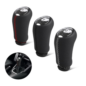 Leinomie หัวเกียร์รถยนต์สีดำแดงขาวเย็บตามหลักสรีรศาสตร์สำหรับ MK3 MK2 - Product Image 3