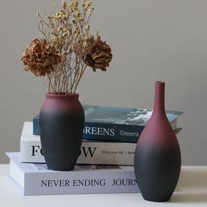 Jarrón de cerámica blanco único personalizado, Juego de 2 jarrones de flores de donut decorativos para tulipanes, jarrón bohemio nórdico para decoración del hogar - Product Image 2