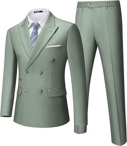 Ensemble de <span class=keywords><strong>mariage</strong></span> pour <span class=keywords><strong>homme</strong></span> en 2 pièces, personnalisable, plusieurs couleurs, costumes d'affaires à double boutonnage - Product Image 2