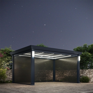 Pergola bioclimatique motorisée Weleadalu avec cadre en aluminium thermolaqué, résistante au vent, tailles personnalisées pour fenêtres et balcons - Product Image 6