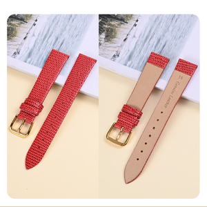 Bracelet de <span class=keywords><strong>montre</strong></span> en cuir véritable grain lézard multicolore pour femme, avec <span class=keywords><strong>boucle</strong></span> <span class=keywords><strong>ardillon</strong></span>, finesse 10, 12, 14, 16, 18, 20 mm - Product Image 4