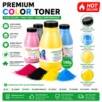 Bubuk Toner CMYK Kompatibel 100g Botol Warna untuk Isi Ulang Toner HP 1215/1515/1525/1025/175/176/100/200/300/400/251/276/351