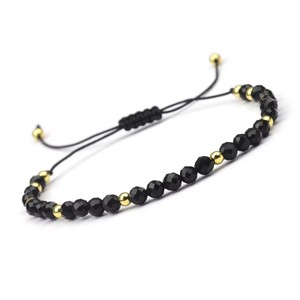 Bracciali Regolabili Unisex con Pietre Naturali da 4MM: Lapislazzuli, <span class=keywords><strong>Ametista</strong></span>, <span class=keywords><strong>Occhio</strong></span> <span class=keywords><strong>di</strong></span> <span class=keywords><strong>Tigre</strong></span> ed Ematite, Gioielli per Regali Quotidiani - Product Image 4