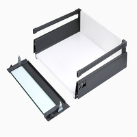 Glissières de tiroir à double paroi à fermeture amortie et extension totale modernes pour cuisine et chambre