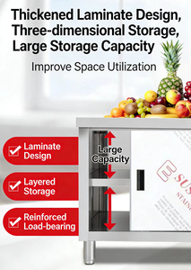 Meilleures ventes - <span class=keywords><strong>Armoire</strong></span> de stockage alimentaire en acier inoxydable pour usage commercial, pour restaurant, cuisine commerciale - Product Image 4