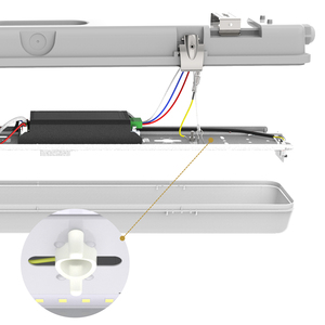 Lampes LED étanches de 2 pieds, <span class=keywords><strong>IP65</strong></span>, luminaire linéaire étanche à la vapeur, éclairage commercial et industriel - Product Image 4