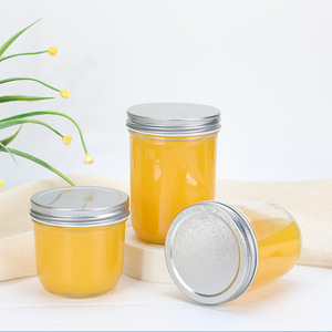 300ml 400ml 500ml bocaux en verre de qualité alimentaire vides transparents petit pot en verre de stockage pour <span class=keywords><strong>caviar</strong></span> miel confiture aliments en conserve - Product Image 1