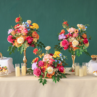 Nouveau conçu 60cm rose romantique fleur artificielle grosses boules fête de mariage salle à manger décoration de la maison fleur boule centres de table