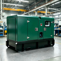 Générateur diesel super silencieux à faible bruit, démarrage automatique, refroidissement par eau, 20 kVA à 200 kVA, unité de production d'énergie industrielle pour chantier de construction