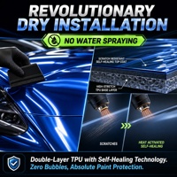 Film de protection de peinture (PPF) en TPU métallisé électrolytique auto-cicatrisant pour voiture, film vinyle brillant en TPU pour carrosserie