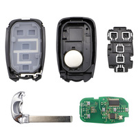 Llave Inteligente de 5 Botones con Sistema Keyless Go, ASK433mhz, Chip 46, HYQ4EA, Llave de Coche con Control Remoto y Chip HU100