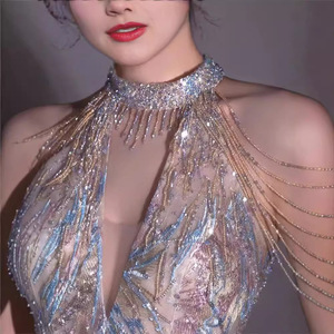 Robe de soirée S3800R 2025 haut de gamme, nouvelle collection, élégante, pour scène, avec jupe bouffante - Product Image 4