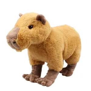 Botu 33Cm Simulasi Capybara Mainan Mewah Lembut Kehidupan Nyata Bantal Boneka Capybara Boneka Binatang Memeluk Kartun Hadiah Ulang Tahun Peluche