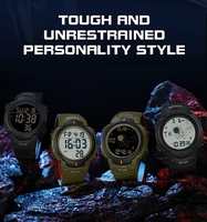 Jam Tangan Analog Tahan Air Led Sanda 269 Pria Hitam Jam Tangan Dual Time Quartz Digital Olahraga Relogio Masculino