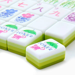 Free Design Custom Layered Green American <strong>Majong</strong> Travel Game <strong>Set</strong> Melamine Acrlyic Mahjong <strong>Set</strong> - Product Image 2