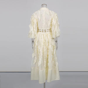 बेटगर्ल 2026 नई बीज टासेल पंख सजावट लेपल हीरे की स्टडेड ड्रेस - Product Image 4