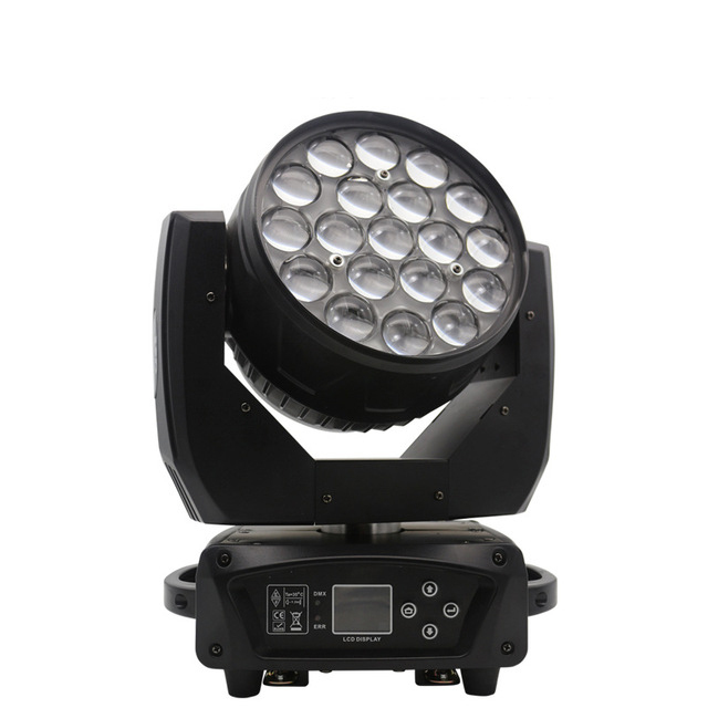 LED Stage Light 19*15W Mac Aura 19x15W RGBW 4in1 DMX Zoom Strobe LED Wash Moving Head Light for Dj Bar Disco