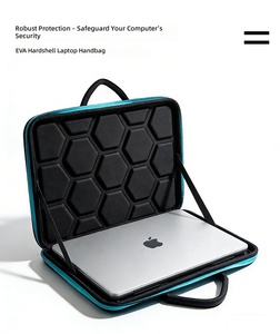 Étui pour <span class=keywords><strong>ordinateur</strong></span> portable en nylon balistique EVA1680D, rembourrage hexagonal en forme de diamant, antichoc, résistant aux rayures, robuste - Product Image 1