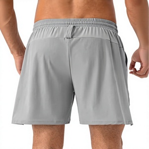 High Quality Men Shorts Sports Shorts <b>Elastic</b> Waist Drawstring Pockets 100% Polyester Woven Fabric Mid Length Casual Style - Product Image 1