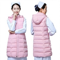 Vestes d'hiver matelassées en coton multicolores personnalisées pour infirmières, avec manches longues/3/4, uniformes de travail chauds, vêtements d'extérieur