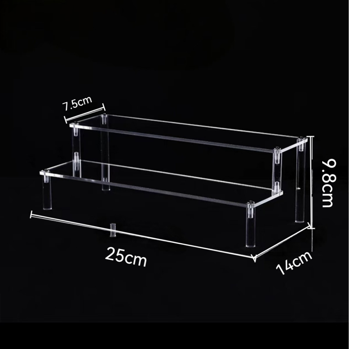 Panneau transparent à deux couches, dimensions 24,6*7,6 cm