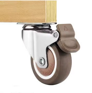 Schwerlast 35kg mit Bremsrollen Geräuscharme Schwenkrollen <span class=keywords><strong>40mm</strong></span> Gummirad für Küchen- und Bürostühle Möbel Kinderbett Schrank Werkbank Umzug - Product Image 6