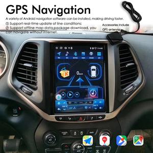 Radio Estéreo con GPS, Navegación, Carplay y Reproductor de DVD para Jeep Cherokee 5 KL 2013 2014 2015 2016 2017 2018, Sistema Android para Auto - Product Image 2