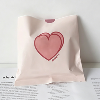 Sacs en papier anti-graisse à motif cœur rose romantique avec impression numérique pour emballage cadeau, Saint-Valentin, anniversaire et fêtes