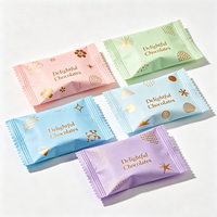 Sac d'emballage alimentaire anti-odeur pour barre chocolatée, scellé sur le dos, type oreiller, en promotion