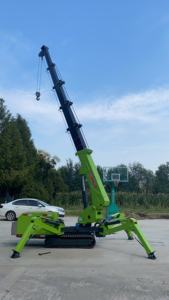 Grúa Araña Móvil de 3, 5, 6, 8 y <span class=keywords><strong>10</strong></span> Toneladas, Pluma Telescópica de 360 Grados, Mini Grúa Hidráulica sobre Orugas con Pluma Auxiliar de 14 m - Product Image 2