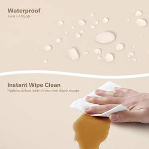 Tapis à <span class=keywords><strong>langer</strong></span> pour bébé en mousse EVA, imperméable, antidérapant, avec sangle de sécurité réglable |   Convient aux tables, commodes et lits - Product Image 3