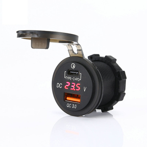 Giá tốt QC3.0 2 cổng USB Charger <span class=keywords><strong>12V</strong></span> <span class=keywords><strong>Micro</strong></span> lõm tường PD Type-C Power Adapter USB Car Charger ổ cắm - Product Image 5