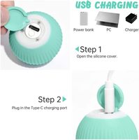 Balle de jeu automatique pour chat, rechargeable par USB, intelligente, à mouvement autonome, interactive, lumineuse, pour soulager l'ennui des chatons d'intérieur