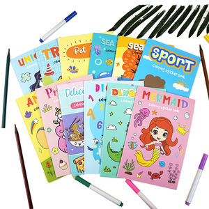 Libros de Colorear Personalizados al por Mayor para Niños, Libros de Dibujo y Pintura, Juguetes de Dibujo de Graffiti, Libros de Actividades para Colorear con Pegatinas - Product Image 1