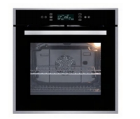 Four à gaz fiable de 60 cm avec dispositif de sécurité, allumage automatique, porte amovible à double vitrage, 5 positions d'étagères, 80 L