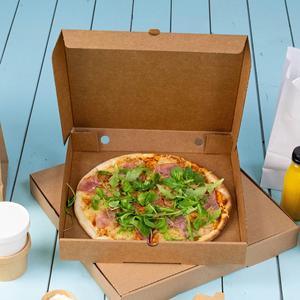 Caja <span class=keywords><strong>de</strong></span> <span class=keywords><strong>Pizza</strong></span> Personalizada con Logotipo Estampado en Caliente, Papel Recubierto Biodegradable, Caja <span class=keywords><strong>de</strong></span> Embalaje para Restaurante <span class=keywords><strong>de</strong></span> Comida para Llevar, MOQ Bajo - Product Image 5
