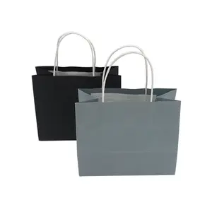 कम कीमत थोक मूल्य लक्जरी उपहार पेपर शॉपिंग बैग लोगो के साथ एक प्रिंटिंग हैंडल कपड़े पेपर बैग